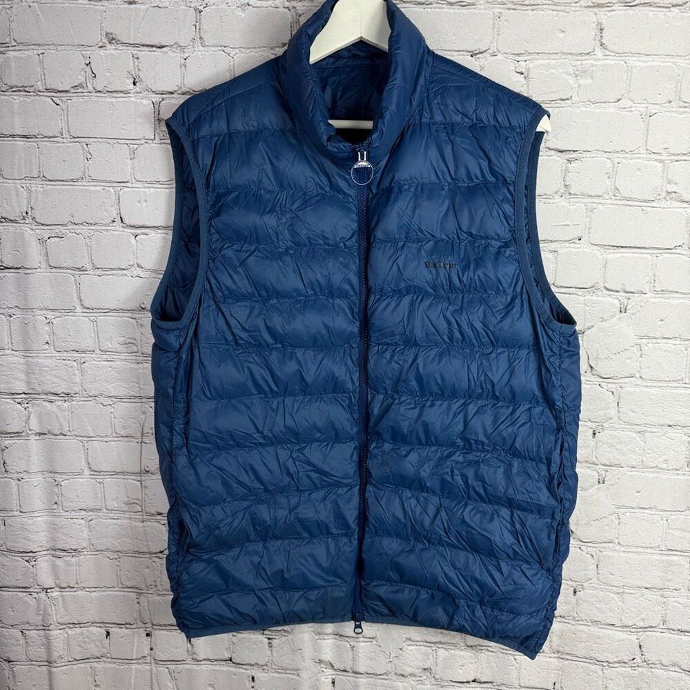 BARBOUR BRETBY QUILTED GILET NAVY VEST Size Large  K